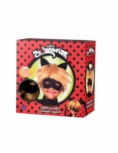 Masque Chat Noir Miraculous Luxe Collection Coffret Perruque Et Masque Chat Noir Miraculous™ Enfant