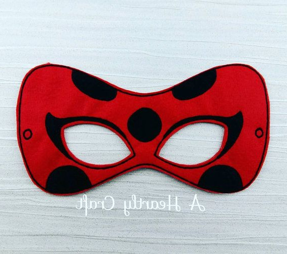 Masque Ladybug Nouveau Stock Ladybug Mask Ladybug Felt Mask Super Girl Mask