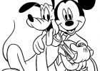 Mickey Coloriage Beau Photos Coloriage Mickey Et son Chien Pluto tout Joyeux Dessin