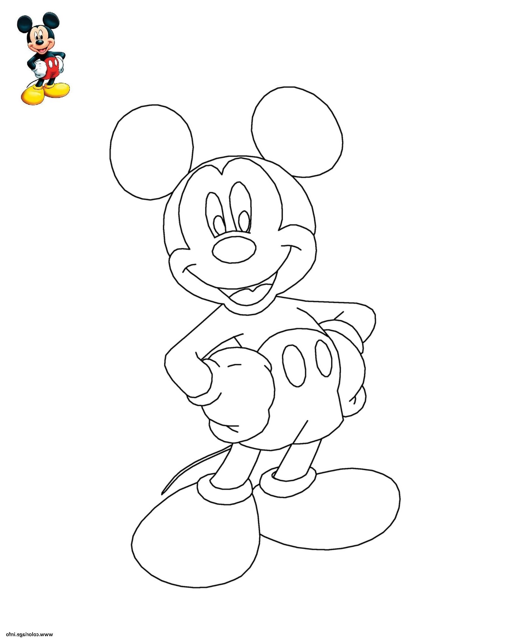 Mickey Dessin Luxe Stock Coloriage Mickey Mouse Disney Dessin
