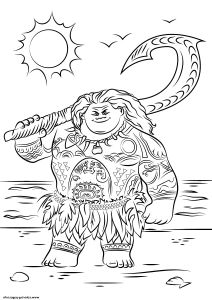 Moana Coloriage Beau Image Maui From Moana Cool Coloring Pages Printable