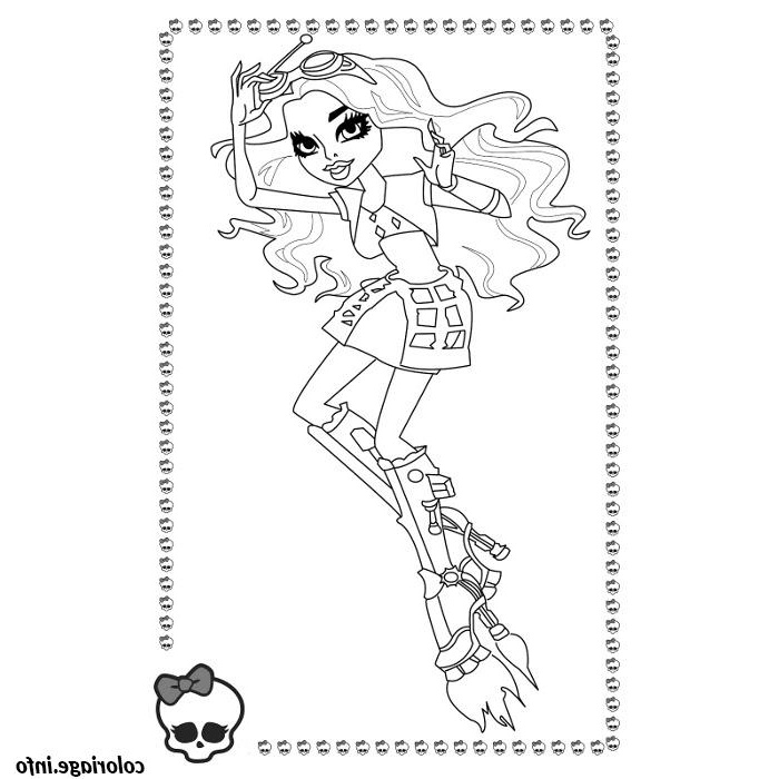 Monster High A Colorier Bestof Photographie Coloriage Monster High Robecca Steam Dessin