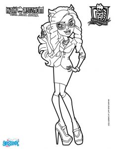Monster High A Colorier Impressionnant Collection Coloriages Clawdia Wolf Fr Hellokids