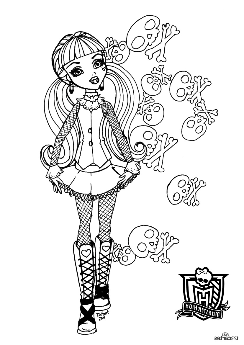 Monster High A Colorier Inspirant Galerie 16 Coloriages Monster High