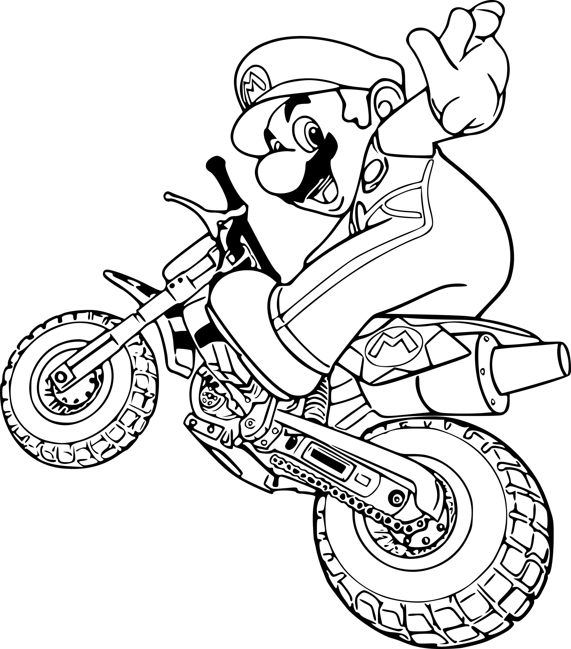 Moto Cross Dessin Bestof Stock Coloriage Moto Mario à Imprimer