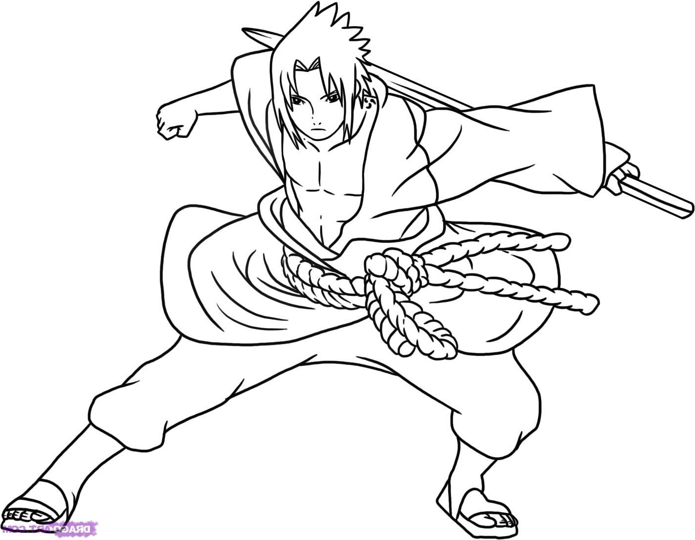 Naruto Dessin Noir Et Blanc Beau Photos Coloriage De Naruto A Imprimer Et Colorier