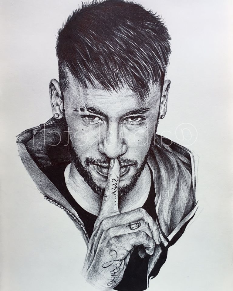 Neymar Dessin Luxe Photos Neymar Jr by Albasketch Draw Drawing ...