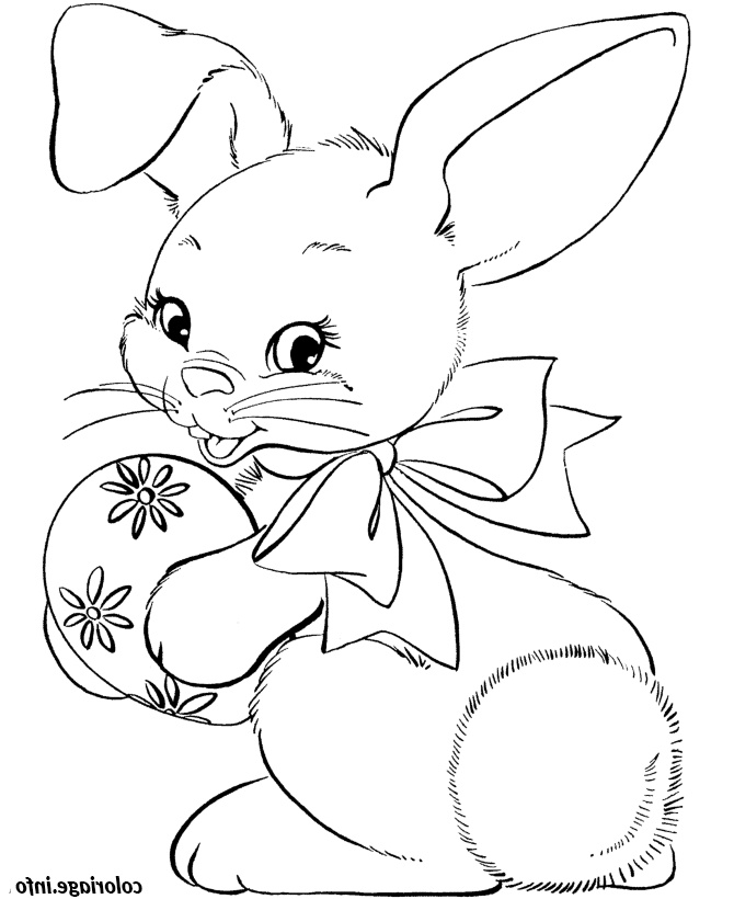 Oeuf Paques Dessin Cool Stock Coloriage Lapin De Paques Avec Oeuf Jecolorie