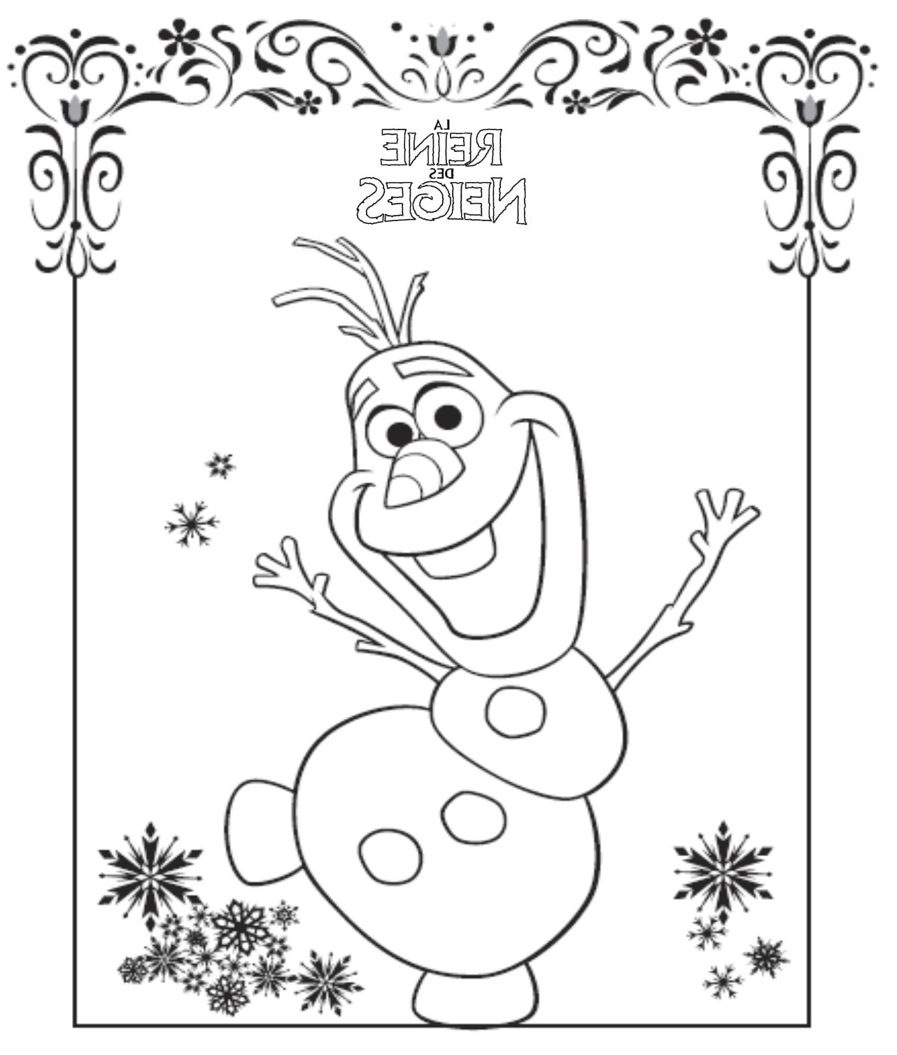 Olaf Dessin Élégant Galerie 144 Dibujos De Disney Frozen Para Colorear Oh Kids