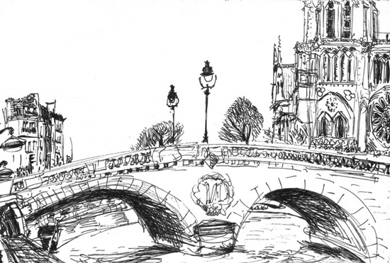 Paris Monument Dessin Luxe Photos Ink Drawing Of the Pont Saint Michel and Notre Dame De Paris