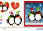 Pingouin Noel Dessin Cool Images Couples De Pingouin De Noël De Dessin Animé Image Stock