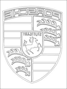 Porsche Dessin Impressionnant Photos Coloriage Avec Le Logo Porsche