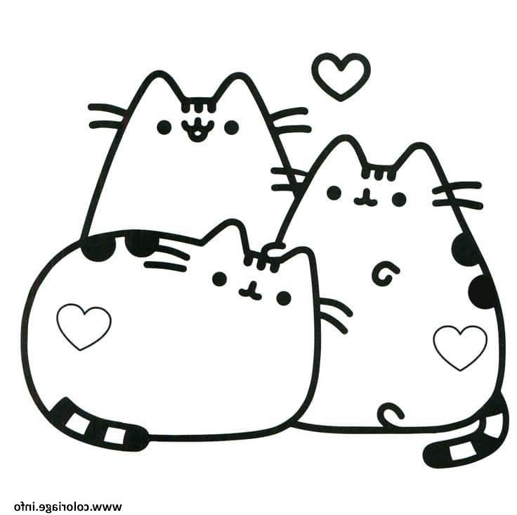 Pusheen Dessin Impressionnant Image Coloriage Pusheen In Love Amour Jecolorie