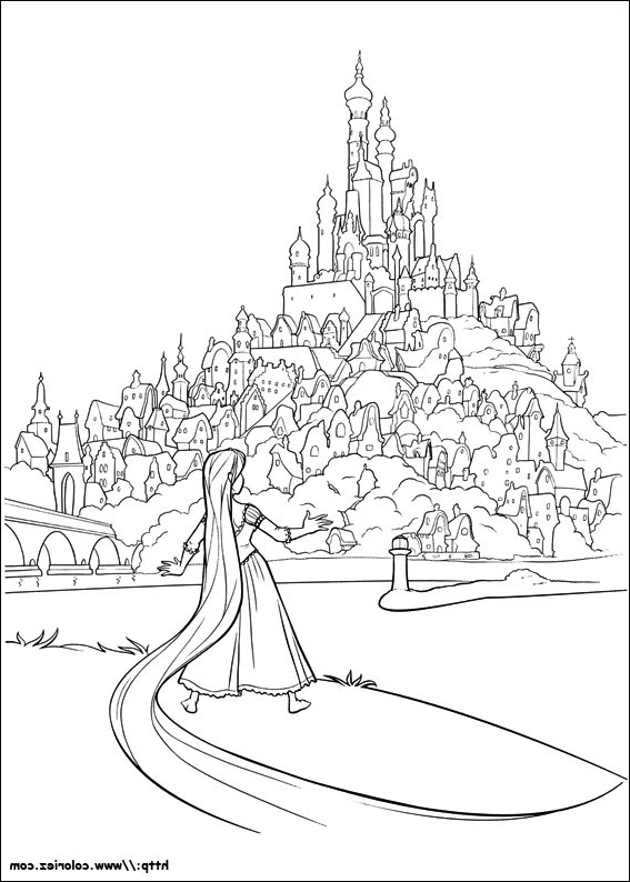 Raiponce Coloriage Impressionnant Images Coloriage Coloriage De Raiponce Face Au Royaume