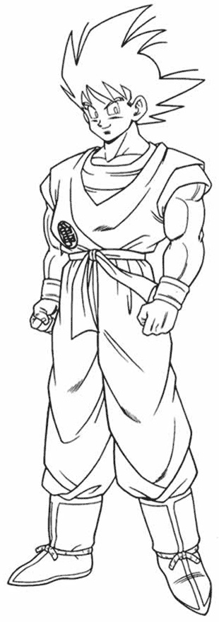 San Goku Dessin Cool Images Coloriages à Imprimer son Goku Numéro 2724