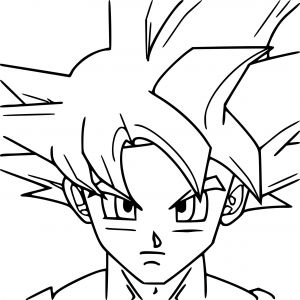Sangoku Dessin Beau Stock Coloriage Visage son Goku à Imprimer Sur Coloriages Fo