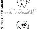 Sourire Dent Dessin Luxe Image Propre Dents sourire Concept Symbole Santé Dents
