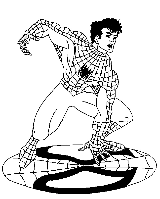 Spider Man En Dessin Cool Image Coloriage En Ligne Spiderman