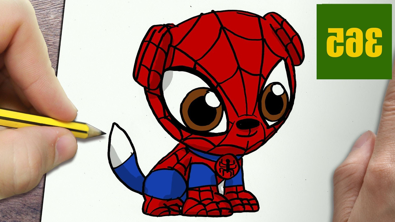Spider Man En Dessin Élégant Photographie Ment Dessiner Spiderman Chien Kawaii Étape Par Étape