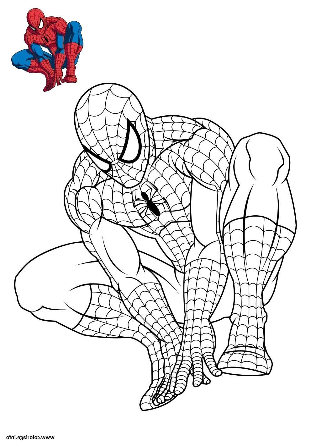 Spiderman A Dessiner Nouveau Images Coloriage Spiderman 3 En Reflexion Dessin à Imprimer
