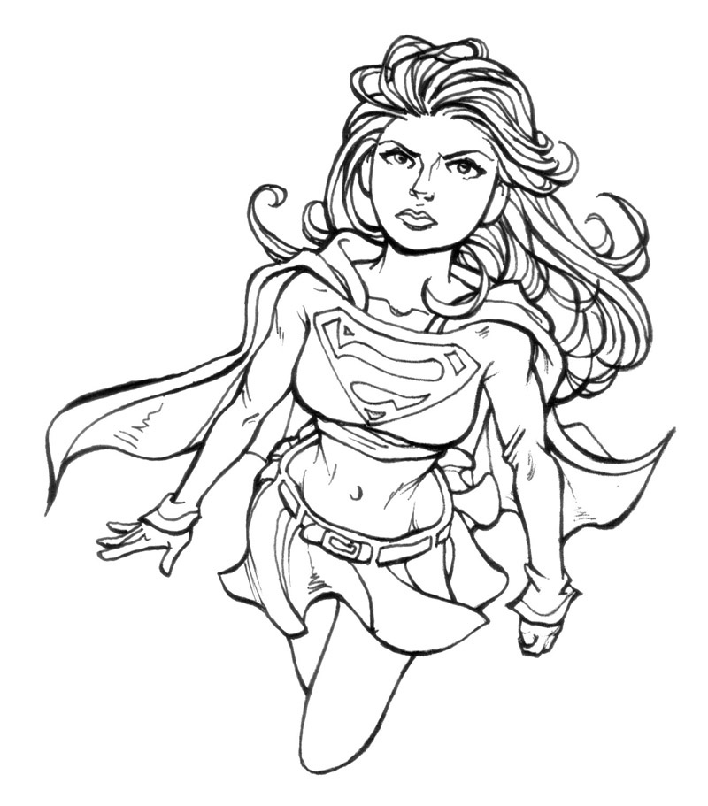 Super Girl Dessin Beau Image 24 Dessins De Coloriage Supergirl à Imprimer