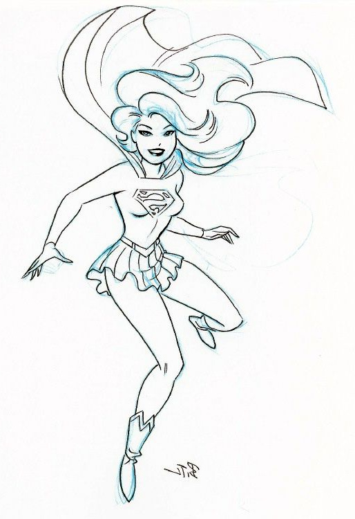 Supergirl Dessin Luxe Image Drawn Super Girl Drawing Superman Pencil and In Color