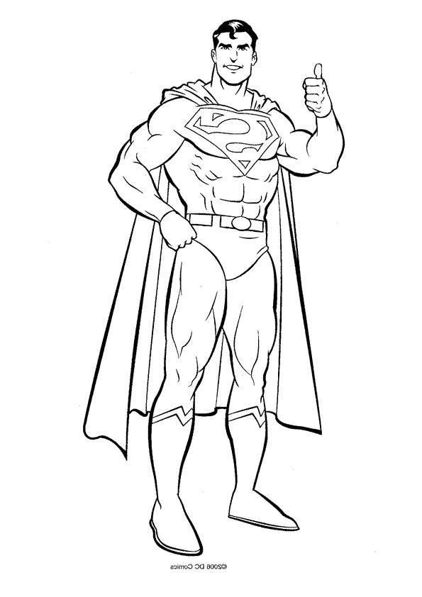 Superman à Colorier Beau Image Superman Super Héros – Coloriages à Imprimer