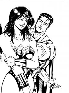 Superman à Colorier Beau Stock Coloriage Superman Et Wonder Woman à Imprimer