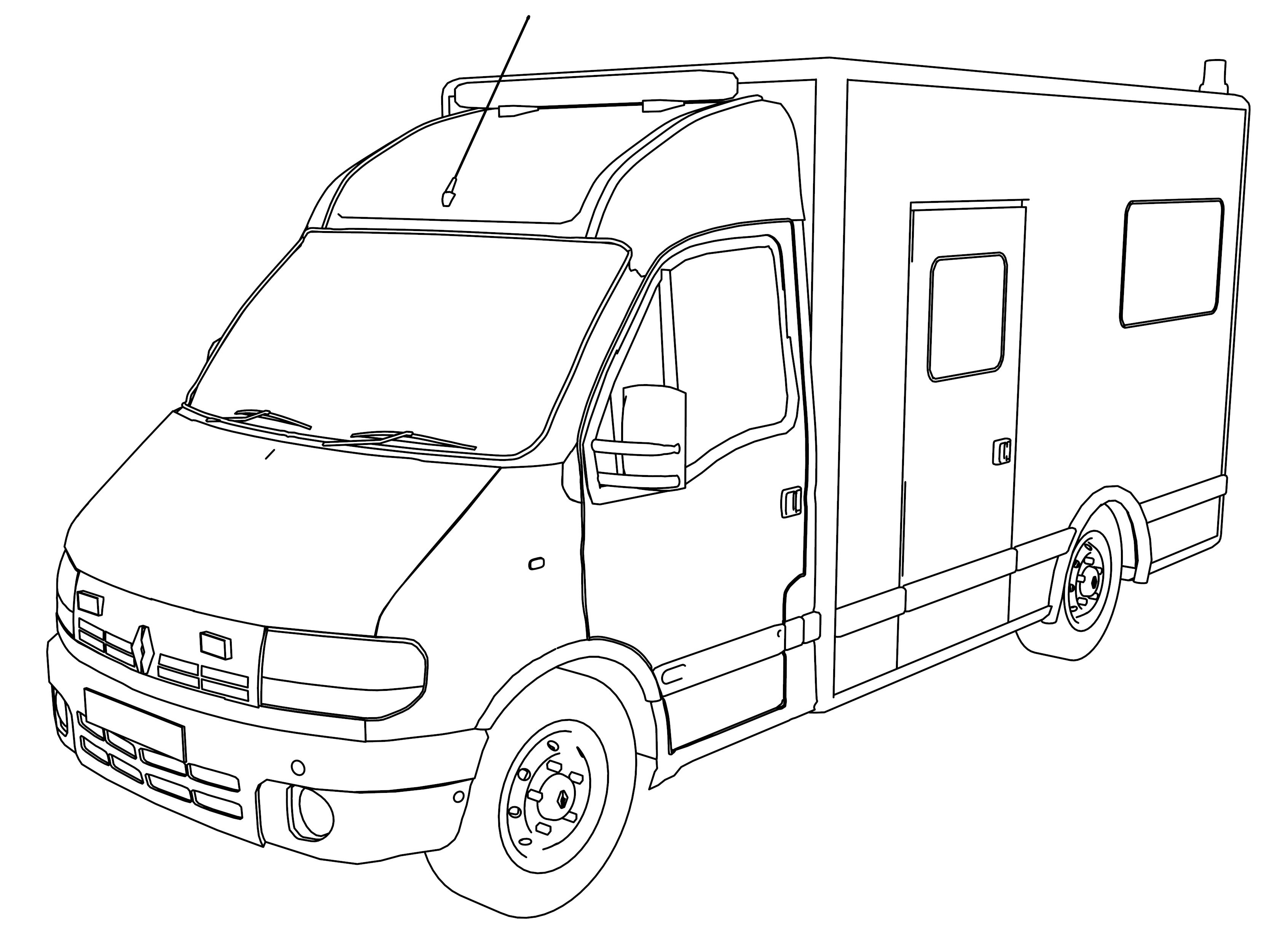Van Dessin Beau Stock Ambulance 49 Transport – Coloriages à Imprimer
