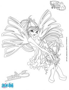 Winx Coloriage Cool Stock Coloriages Bloom Transformation Sirenix Fr Hellokids