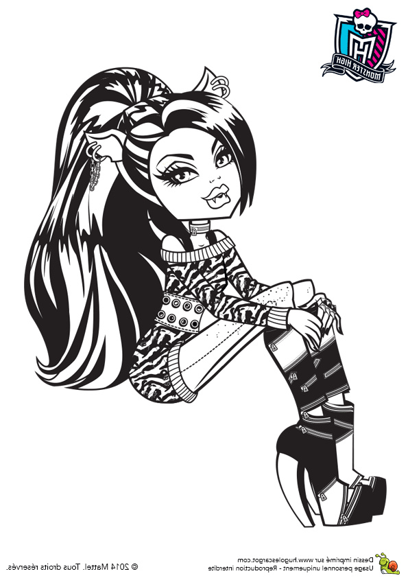 Wolf Dessin Beau Galerie Pose assise De Clawdeen Wolf Coloriage Monster High