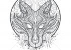 Wolf Dessin Cool Photos Intricate Wolf Design Vector Image