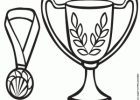 Coloriage Coupe Beau Photos Sports Trophies A Cup and A Medal Coloring Page Printable