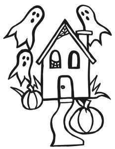 Dessin Halloween Maison Hantée Unique Photographie Coloriage Maison Hantée à Imprimer Gratuitement