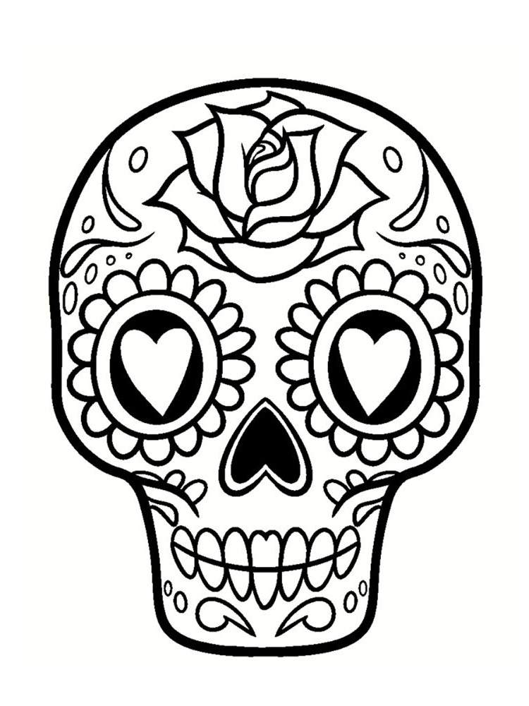 Coloriage Halloween Tete De Mort Cool Images Coloriage Tête De Mort Mexicaine 20 Dessins à Imprimer