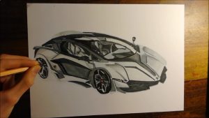 Dessin Véhicule Élégant Stock Dessin Concept Lamborghini