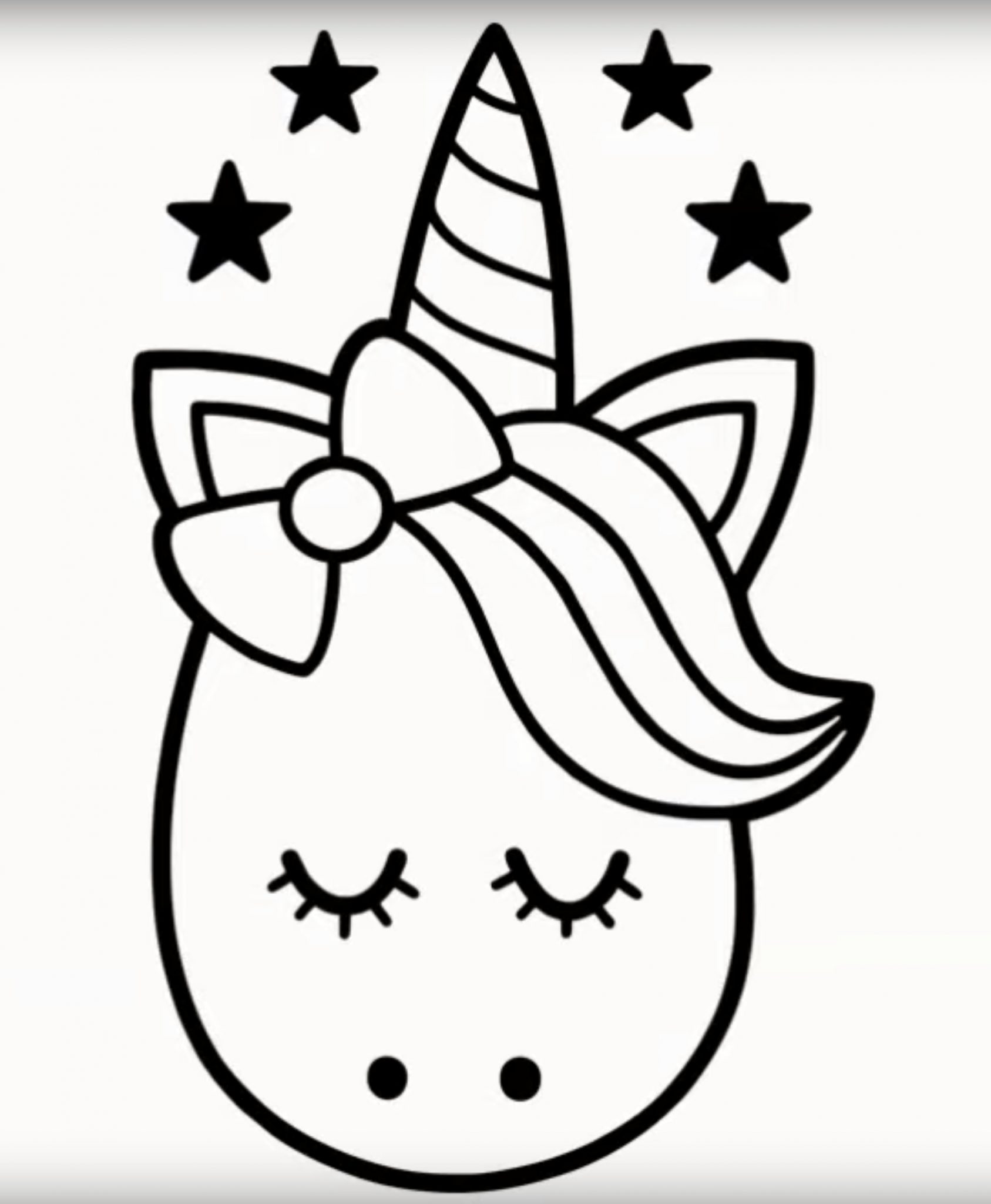 Dessin Kawaii Noir Et Blanc Licorne Kawaii A Colorier Impressionnant Stock Dessin Kawaii Licorne