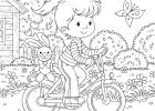 Coloriage Petite Fille Élégant Photographie Coloriage Petite Fille Fait De La Bicyclette Dessin