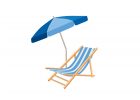 Dessin Parasol Inspirant Stock Chaise Longue Parasol Deck Chair Summer Beach Resort