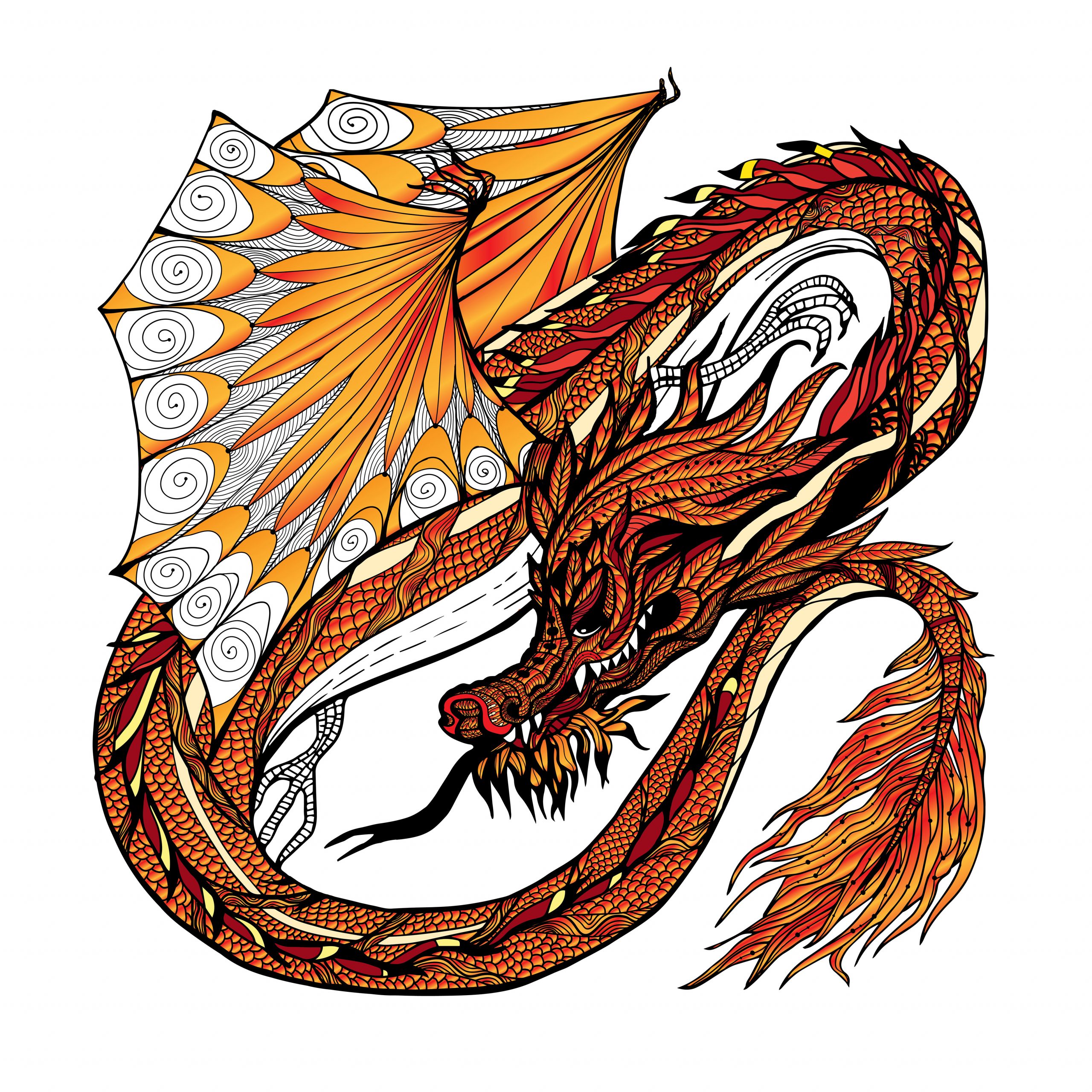 Dessins Dragons Impressionnant Collection Dragon Sketch Color Download Free Vectors Clipart