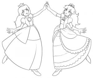 Coloriage Peach Beau Photos Super Mario Daisy Coloring Pages Coloring Home