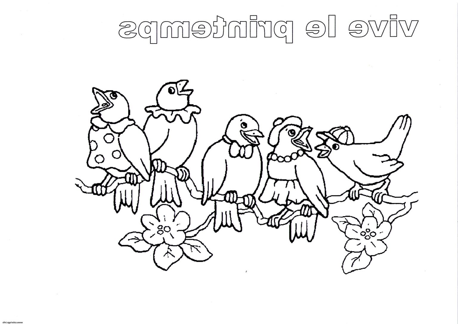 Coloriage Printemps à Imprimer Gratuit Unique Photographie Coloriage