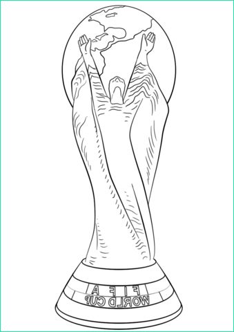 2018 Coloriage Impressionnant Image Fifa World Cup Football Trophy Coloring Page