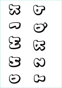 Alphabet original à Colorier Nouveau Stock Coloriage Lettres Alphabet Disco Lettres K à T