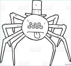 Araignée Dessin Halloween Bestof Galerie Black and White Cartoon Halloween Spider In top Hat
