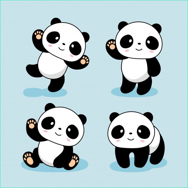 Bébé Animaux Dessin Beau Image Animaux De Dessin Animé Mignon Bébé Panda