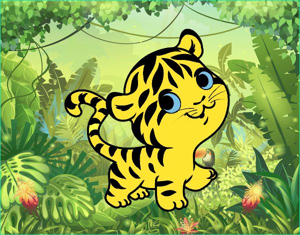 Bébé Animaux Dessin Cool Photographie Dessin De Bébé Tigre Colorie Par Membre Non Inscrit Le 23