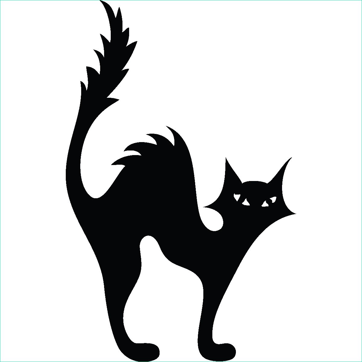 Chat Halloween Dessin Luxe Galerie Sticker Wc Silhouette Chat