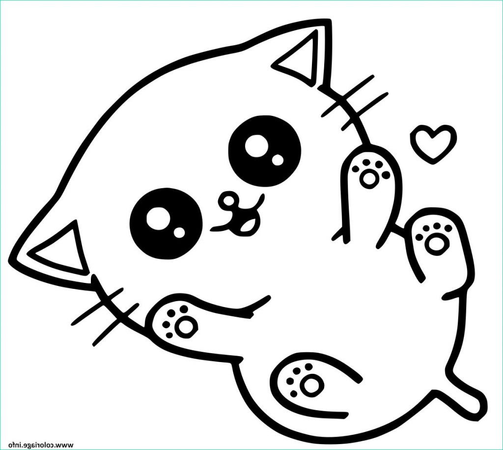 Chaton Coloriage Beau Photos Coloriage Chaton Trop Mignon Jecolorie