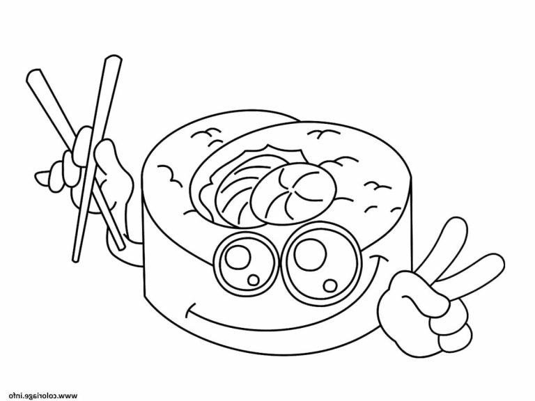 Coloriage à Imprimer Kawaii Cool Images Coloriage Sushi Kawaii Dessin